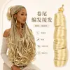 Cabelo Europeu e Americano Cacheado Francês Ondulado Solto para Tranças Peruca Cacheada Espiral Grande