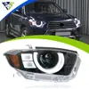 Adequado para Modificação do Conjunto do Farol do Highlander 2009-2014 com Lente de LED e Luzes de Circulação Diurna