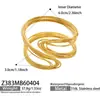 Pulsera de Lujo Ligero Abierta Multivueltas, Pulsera Geométrica de Acero Inoxidable Chapado en Oro, Estilo Femenino, Joyería Elegante y Delicada Apilable