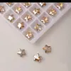 Arte de unhas rede vermelha diamante pontiagudo tridimensional super brilho formato cristal diamante joia champagne unha diamante pontiagudo 102