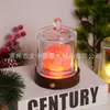 Base Luminosa Color Nogal de 10 cm Luz de Noche LED Base de Actualización Sensación de Alta Gama Base de Lámpara Recargable Base de Madera Maciza