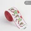 Nova Fita de Natal, Fita de Linho Sintético, Acessórios de Laço Decorativo, Fita de Natal com Floco de Neve, Estoque Pronto Atacado