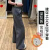 Pantalones deportivos blancos y grises de estilo americano para mujer para otoño e invierno 2026, nuevos, de cintura alta, corte holgado, adelgazantes, casuales, con forro polar, de pierna ancha