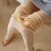 Perna à mostra outono e inverno tom de pele mais veludo com pé calcinha feminina modeladora outer wear calça de base grossa quente