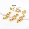 Cobre Chapado en Oro de 18 Quilates Color Conservante Circonita Broche Universal Conector de Pulsera Collar Accesorios para Joyería DIY Cierre Final B68