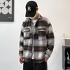 Abrigo de lana para hombre, nuevo estilo primavera/otoño, diseño de solapa moderno, chaqueta casual holgada con un toque de elegancia inspirada en Chanel, adecuada para adolescentes