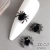 Nuevos accesorios transfronterizos para uñas de araña, accesorios de aleación de metal para uñas con diseño de calavera fantasma y telaraña de Halloween europeos y americanos.