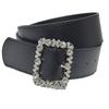 Cinturón ancho nuevo para mujer, de piel sintética, con hebilla de alfiler y incrustaciones de diamantes de imitación, cinturón ancho decorativo, cinturón de moda Joker, venta al por mayor