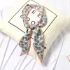 Bufanda de seda para mujer primavera y otoño estilo coreano Corea del Sur bufanda con cinturón de cinta puntiaguda de longitud media banda para el pelo de verano bufanda de moda