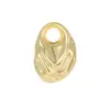 Chapado en Cobre Transfronterizo Oro de 14K Moda Versátil Metal Plegado Cabeza de Toro Estrella de Cinco Puntas Accesorio de Joyería DIY Colgante Collar