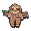 Directo de fábrica serie perezoso lindo animal de dibujos animados zapatos con agujeros accesorios DIY PVC goma suave zapatos flor hebilla de zapato accesorios