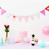 Bandeirola de Polca Vertical Rosa Azul Xadrez Feriado Casamento Aniversário Bandeirola Pendurada Decoração