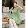 Traje Elegante Retro Nuevo Camisa Larga a Rayas Pantalones Casuales Sueltos de Verano para Mujer Conjunto de Dos Piezas