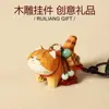 Chaveiro Pingente Escultura em Madeira Artesanal Gato Laranja Gordo Pingente de Gato Vaca Fofo para Mochila Escolar Presente para Mulheres Melhor Amiga