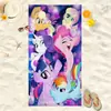 Nueva toalla de playa de microfibra transfronteriza My Little Pony, toalla de baño de dibujos animados de anime para niños, toalla absorbente impresa digitalmente