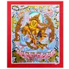 Caixa de thangka pintada à mão com folha de prata, decoração de mesa tipo caixa gau, divindades da riqueza amarelas e pretas, estátua de Buda, ornamentos nepaleses de Manjushri e Tara Verde