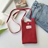 Nuevo Bolso para Teléfono Móvil de Diseño Nicho de Color Sólido Bolso de Moda Tejido Mini Bandolera de Hombro Regalo de Vacaciones
