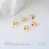 Chapado en Cobre Oro de 14 Quilates Flor de Tres Pétalos Cuatro Pétalos Cinco Pétalos Hoja Colgante Pulsera DIY Hecha a Mano Collar Accesorios de Joyería Materiales