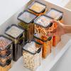 Tarro para granos de cocina caja sellada para granos estilo japonés plástico cocina tarro de almacenamiento transparente hebilla tarro sellado almacenamiento de cocina