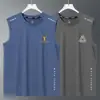 2026 Nuevo Estilo Camiseta sin Mangas de Seda de Hielo para Hombre, Verano Ajuste Holgado, Deportiva Fitness de Secado Rápido sin Mangas Camiseta sin Mangas Delgada