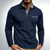 Comercio Exterior Transfronterizo para Hombre Nuevo Primavera y Otoño Nuevo Color Liso Casual de Negocios Manga Larga