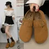 Populares sapatos Birkenstock retrô de cobertura total, moda feminina, outono de 2026, novos mocassins casuais versáteis para calçar sem cadarço