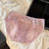 Calzones de Malla Semitranslúcida Pura Estilo Francés para Mujer Sexy Fondo de Seda de Morera Entrepierna Transpirable Encaje Ropa Interior Nuevo Estilo