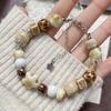 Té de Leche Color Cálido de Invierno Estrella Calabaza Caracola Cuentas Cuadradas Cuentas Redondas Cuentas de Cerámica Pulsera DIY Collar Cuentas
