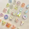 Contas de Letras Acrílicas Coloridas com Revestimento UV Brilhantes Finas para DIY/Pingente de Bolsa de Celular Acessórios de Cabelo Materiais de Joalheria Contas Soltas