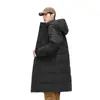 Elegante y de Moda Chaqueta de Plumas de Ganso para Pareja Tianshan Snow Goose Chaqueta de Plumas de Ganso de Longitud Media para Hombre y Mujer Chaqueta de Plumas con Capucha