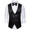 Chaleco para hombre Lentejuelas Abrigo de Vestir para Actuación Club Nocturno Anfitrión para Hombre MC Estudio Chaleco MJ30