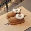 Birkenstocks Forradas de Felpa para Niñas Zapatos de Algodón para Niños 2026 Nuevo Estilo Otoño/Invierno Zapatos de Piel sin Cordones para Niñas Botas de Nieve Doble de Algodón