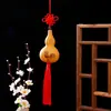 Nudo chino cuero blanco calabaza zodiacal pirograbado texto calabaza de juego colgante artesanía colgante de calabaza suministro para puesto