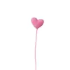 Rama de flor individual con forma de corazón tridimensional tejida a mano, arreglo de flores de escritorio tejido con hilo, decoración de regalo para el Día de San Valentín