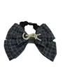Scrunchie de tweed xadrez com brilho estilo coreano para mulheres, acessório de cabelo de luxo leve para o dia a dia para prender o cabelo na parte de trás da cabeça