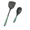 Espátula de silicona antideslizante al por mayor para el hogar, antiadherente, de cocina, espátula de silicona para cocina, cuchara para sopa, resistente a altas temperaturas, juego de suministros para utensilios de cocina