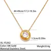 Collar Transfronterizo de Acero de Titanio y Circonita, Cadena para Clavícula de Lujo Ligero Nicho de Gama Alta, Joyería de Cadena para Clavícula de Acero Inoxidable Chapado en Oro de 18K