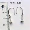 Ganchos para Oreja de Trompeta Chapados en Plata de Ley S925 Accesorios para Pendientes Hechos a Mano Estilo Perla 10-15 mm Ajustes para Pendientes