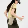 Bolsa para Teléfono de Nailon Ligero de Color Sólido con Múltiples Compartimentos, Cierre, Bolsa para Botella de Agua, Bolso Pequeño Versátil Casual Deportivo para Mujer, de Hombro Único, Cruzado