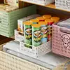 Cesta de Almacenamiento de Plástico Cesta de Almacenamiento de Cocina Caja de Almacenamiento de Escritorio de Baño Cesta de Almacenamiento de Imitación de Ratán Caja de Almacenamiento de Snacks