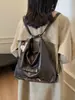 Mochila Transfronteriza de Alta Gama de Gran Capacidad Diseño Pequeño de Nicho Sentido Invernal Bolso de Mujer Hombro Único Cruzado Multiusos Mochila para Viajes Diarios