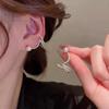 Pendientes de serpiente geométricos coreanos con aguja de plata S925 para mujer, diseño de nicho moderno, pendientes de lujo ligeros y personalizados, 2023