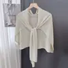 Chal de Verano Ultra Delgado Grande en Forma de T con Estilo Coreano, Textura de Bambú Ligera, Cubre Brazos Flácidos, Te Hace Ver Más Delgado, Transpirable y Nuevo