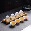 Caixa de presente sebo jade porcelana xícara doméstica branca porcelana xícara de chá xícara de chá kung fu pequena tigela de chá conjunto de chá personalizado