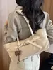 Bolso Tote de Cuero Escarchado Nuevo Otoño/Invierno 2026, Gran Capacidad, Bolso de Mano Estilo Europeo y Americano, Bolso de Hombro y Cruzado para Mujer