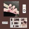 Xiaohongshu Douyin Unha Postiça Gel Jelly Estilo Diamante Manicure Estilo Puro Desejo Menina Gelo Transparente Removível Adesivos de Unha Prontos