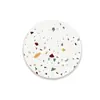 Posavasos Redondo de Cuadros Estilo Coreano, Base Dura de Tierra de Diatomeas para Taza de Café y Té, Almohadilla de Aislamiento Térmico, Alfombrilla Antideslizante Absorbente para Oficina