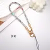 Nueva correa de muñeca larga de cristal de venta caliente transfronteriza, correa corta de teléfono con diamantes de imitación, llavero de moda