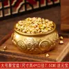 Cuenco del Tesoro de Latón con Lingotes de Oro, Adorno Creativo para Atraer Riqueza y Fortuna, Adecuado para Inauguración de Casa y Decoración de Sala de Estar