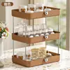 Prateleira de Armazenamento de Mesa para Casa Grande Capacidade Suporte para Copos de Água para Cozinha e Sala de Estar Bandeja de Drenagem Rack de Armazenamento de Copos de Luxo Leve Avançado